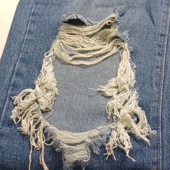 Distressed Blue Jeans - Picture 12 of 16